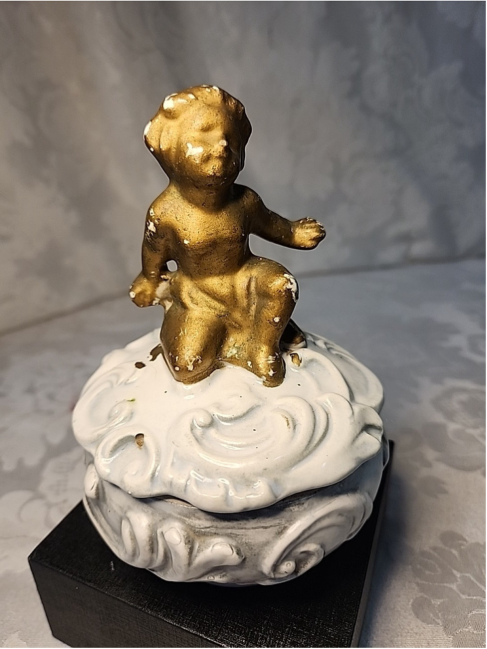 Rossini Japan Cupid Ceramic Trinket Dish Vintage